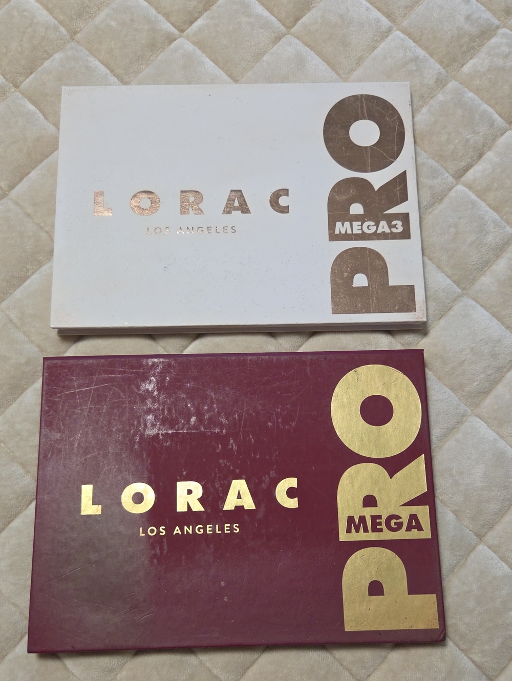 LORAC Mega Pro & Mega Pro 3 Duo Palette Set in White & Burgundy